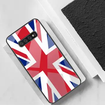 Reino unido bandeira Britânica UK Caso de Telefone de Vidro Temperado Para Samsung S20 Mais S7 S8 S9 S10 Plus Nota 8 9 10 Mais