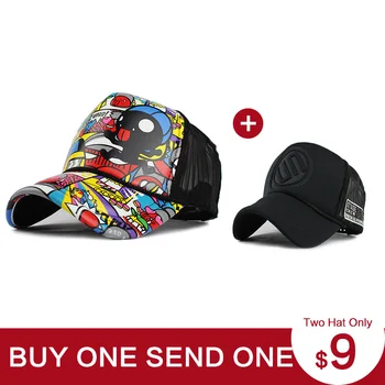 [FLB] 2 peças de estilo de venda unisex Chapéus Para Homens Mulheres Moendo Multicolor gorras Algodão snapback chapéus de lavagem tampão de Verão Hip Hop Caps