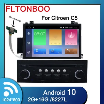 Um andróide de 7 polegadas 10 para Citroen C5 2005-2012 carro dvd player,GPS de navegação,2GB de RAM,16GB ROM,wi-fi,volante,livre de 16g mapa,mic