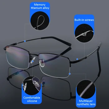 Zilead Memória de Titânio Aloy Óculos de Leitura Anti luz Azul para a Presbiopia Óculos HD Vintage Lupa Óculos de Visão Para os Pais
