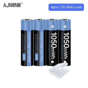 Original AAA DE 1,5 V Recarregável Alimentaçao 1050mAh de 1,5 V AAA bateria de Li-ion Bateria de Lítio com Carregador de Bateria de 1,5 v Pilhas AAA