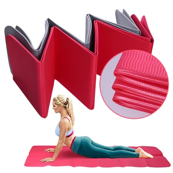 6MM de Espessura Dobrar a Esteira do Yoga TPE antiderrapante Portátil Exercício de Viagem Tapetes Leve Sabor De Fitness Slim Yoga Ginástica Pilates