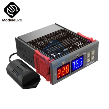 110V 220V Digital de Temperatura e Umidade Controlador de Casa Frigorífico Termostato Humidistat do Higrómetro do Termômetro de Controle Interruptor do Sensor