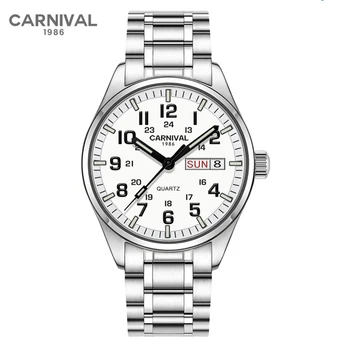 Relógio Masculino Carnaval De Melhor Marca De Luxo Semana Data De Quartzo Relógio De Pulso De Moda Masculina Impermeável Luminoso Do Relógio Reloj Hombre 2020