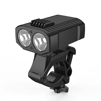 Y16 400LM 2 XPE LED Andar de Bicicleta DIODO emissor de Luz da Lanterna Recarregável USB com Rotação de 360 Graus do Suporte e 5 Modos para Moto