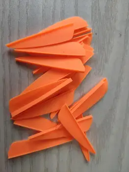 12/24/50/100pcs laranja Penas de 2 polegadas de Seta Penas ajuste para flechas parafusos de Tiro tiro com Arco