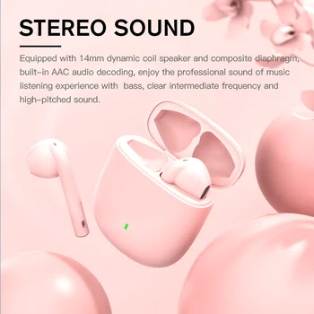 IKF Encontrar Pro Rosa Fones de ouvido sem Fio de Jogos de Fone de ouvido Controle de Toque TWS Bluetooth 5.0 com 500mAh Caso da Carga Impermeável Estéreo
