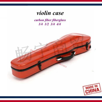 Violino saco de violino acessórios laranja Violino caixa de fibra de carbono, fibra de vidro mochila 4/4 1/4 1/2 3/4 violino peças