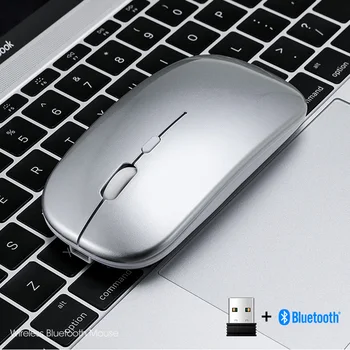 Hotsell Q20 Mouse Bluetooth Mouse sem Fio Recarregável Portátil Ultra-Fino mouse Óptico 1600DPI Silêncio Clique para Macbook/Laptop