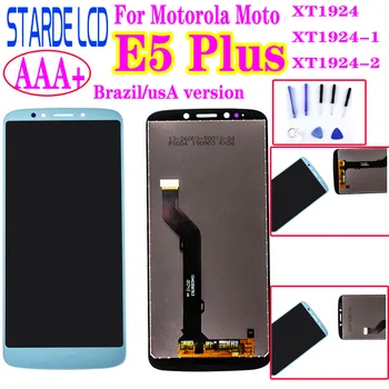 Para Motorola Moto E5 Plus XT1924 Tela LCD Touch screen Digitalizador com Quadro de pantalla Para Moto E5 Mais o LCD XT1924