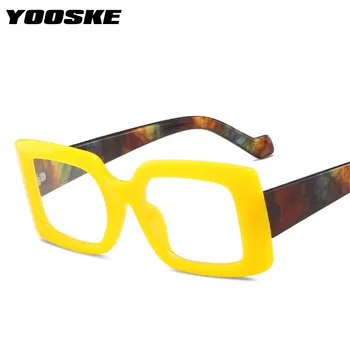YOOSKE Moda Praça Homens Óculos de sol de Marca de Luxo Designer de Óculos de sol Para Mulheres Pequena Moldura Preta Óculos Tons UV400