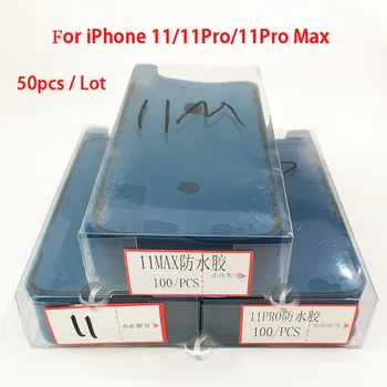 50PCS / Monte Adesiva Impermeável Para o iPhone 6 6S 6SP 7 7P 8P 8 Plus X XR XS XSM 11 Pro Max 11Pro 11Max SE2 Quadro de Tela Adesivo