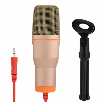 SF-666 Condensador de Som Microfone Titular PC Portátil Telefones com Fio Microfone Portátil ao ambiente de Trabalho