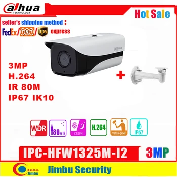 Dahua 3MP Câmera do IP de IPC-HFW1325M-I2 com suporte H. 264 IP67 ONVIF IR 50M Rede de Vigilância Câmera Dome 3DNR Dia/Noite