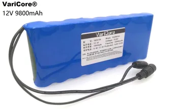 12 v 9.8 Ah 9800mAh 18650 bateria Recarregável de 12V Li-Ion Bateria Placa de Protecção do CCTV Monitor de bateria +12,6 V 1A Carregador