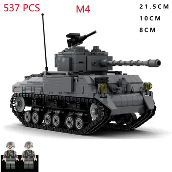 Quente militares segunda guerra mundial Exército alemão VS-NOS M4 Sherman M3 Lista tanque técnica de veículos de armas de artilharia de números de blocos de tijolos de brinquedos de presente