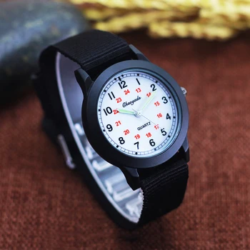 2018 famosa marca de homens meninos estudantes de lona 24 horas alça removível de quartzo relógios de pulso crianças de esportes, moda montre enfant relógios