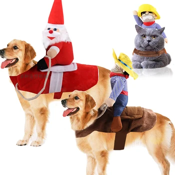 Big Dog Roupas Gato Pet Shop Cavalo Mutável De Halloween Engraçado Fantasia De Papai Noel De Roupa Pequena Média Grande