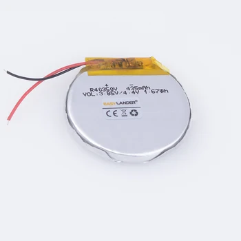 R40350 403535 3.85 V 435mAh de lítio Recarregável de Polímero Rodada da bateria Para o relógio Inteligente