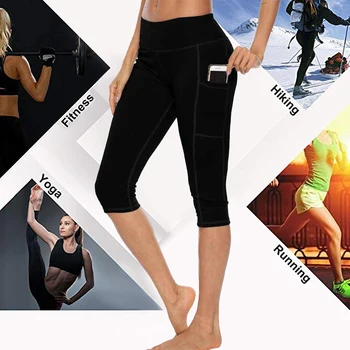 Sfit De Treino De Fitness Legging Com Bolso Lateral Cintura Alta Executando Calças De Yoga Sportwear Legging Esporte Femme Calças