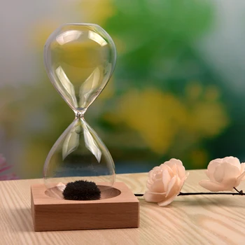 Navio livre 1Pcs Awaglass Mão-blown Timer relógio do Ímã Magnético Ampulheta ampulheta artesanato relógio de areia de ampulheta temporizador de Natal