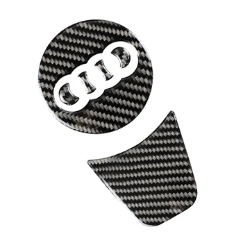 Decoração Interior do carro Volante, Painel de Fibra de Carbono 3D Adesivo Para Audi a4 b9 S4 Acessórios 2016 2017 2019 Estilo Carro