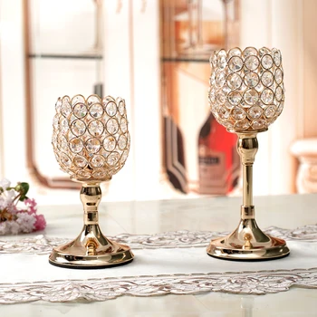 Vidro Pilar Tealight castiçais de Cristal Castiçais de Mesa está de Casamento Decoração para Casa de Presente de Inauguração de casa