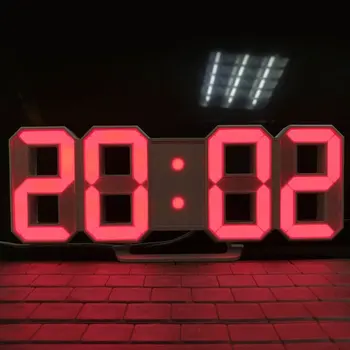 Multi-função Relógio de Parede LED Digital de Temperatura, Visor do Relógio Temporizador Vintage de Decoração de Casa de Temporizador de Relógios de Parede