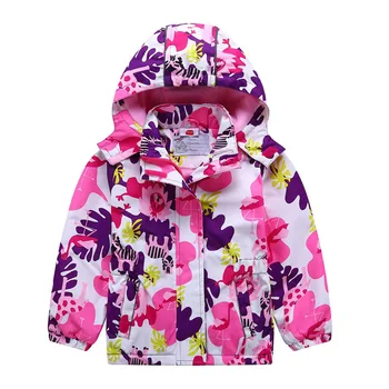 Novo 2019 primavera, outono de crianças jaquetas de meninas meninas casacos de convés duplo à prova de vento, impermeável jaqueta casual esporte