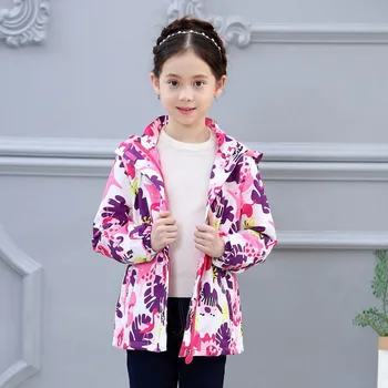 Novo 2019 primavera, outono de crianças jaquetas de meninas meninas casacos de convés duplo à prova de vento, impermeável jaqueta casual esporte