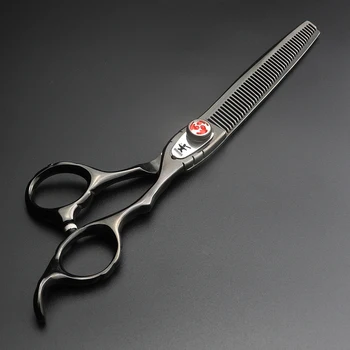 7 polegadas profissional de cabeleireiro tesoura conjunto de Japoneses de alta qualidade 440C de corte, tesoura e tesoura de desbaste