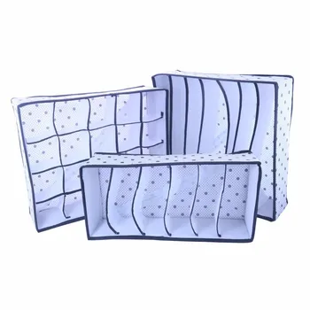 JXSLTC venda quente Novo 3pcs /conjunto dobrável de armazenamento de caixa de saco home organizer caixa de sutiã, cueca gravata e meias de armazenamento organizador caso