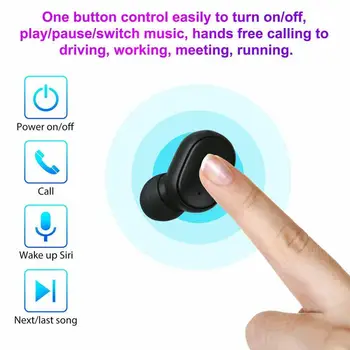 E6S Tws Bluetooth 5.0 sem Fio de Fone de ouvido LED de indicação de Ruído Airdots Esportes Estéreo de Fone de Fone de ouvido de Prevenção Heades Para Re T2B7