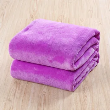 1pc NOVO Estilo Outono / Inverno Super Macio Quente Sólido Aquecido Micro Plush Cobertor de Lã de Lançar Tapete, Sofá-Cama Família Cobertor #Y10