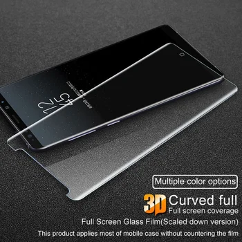 MAK 3D Curvas de Tamanho Completo de Vidro Temperado de Filme Protetor para Samsung Galaxy Note 8 Transparente com Borda Preta