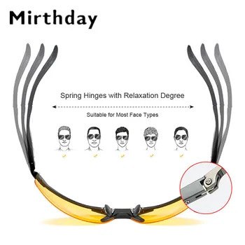 Mirthday HD Noite de Óculos de Visão Homens Polarizada Anti-Reflexo de Lente de Alumínio de Magnésio Amarela, Óculos de sol Noite de Condução Segura Óculos