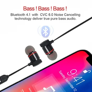 Fone De Ouvido Bluetooth Esportes Decote Magnético Sem Fio Fone De Ouvido Estéreo De Fones De Ouvido Para Música De Metal Fones De Ouvido Com Microfone Para Todos Os Telefones P17