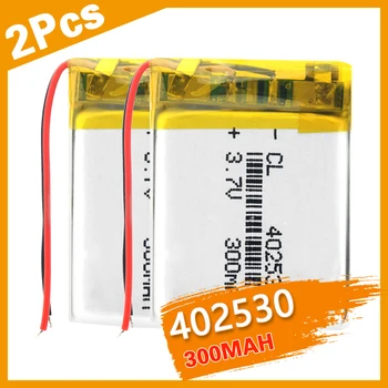 2PCS 3.7 V bateria de lítio do polímero 402530 300MAH Recarregável do Li-íon das Pilhas Para MP3 MP4 GPS Smart Watch Mouses Bluetooth