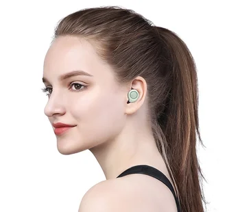 TWS Bluetooth 5.0 Fone de ouvido sem Fio Auricular estéreo impermeável com caixa-carregador-de-rosa preto branco cores