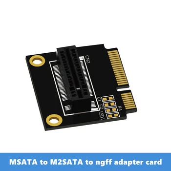 Frete grátis Msata para m2Sata transferência conselho ngff placa de adaptador vertical conector de rosca-fixa e livre de meia-altura altura integral