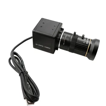 Montagem CS Varifocal 5-50mm Global do Obturador de Alta Velocidade 120fps em 1280 x 720p Webcam UVC OmniVision CMOS Câmera USB com Mini-Caso