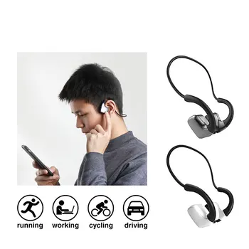 Impermeável Não da em-orelha R9 Bluetooth 5.0 Osso Condução Fone de ouvido sem Fio Fone de ouvido com Microfone para Esportes Execução de Fitness, Ciclismo