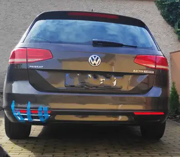 R LineStill Volkswagen Passat B8 2016-20 de Escape Cromados Olhando Difusor de R LineStill SD de Alta Qualidade Fita Dupla Face com Montagem