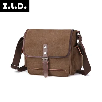 Z. L. D. Marca designer saco de ombro moda casual, bolsa de lona de grande capacidade saco do mensageiro de negócios maleta bolsa de laptop bolso