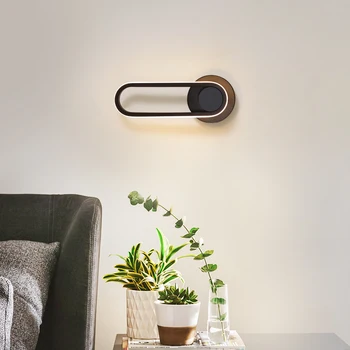 Moderno, minimalista e criativo corredor corredor lâmpada Nórdicos personalidade escada de led rotativa de cabeceira lâmpada de parede