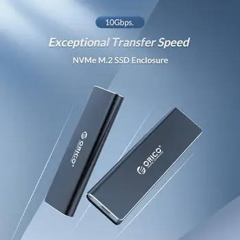 ORICO M. 2 NVME SSD Gabinete de Alumínio USB Tipo C SSD Caso de Suporte 10Gbps UASP M. 2 USB 3.1 NVME Compartimento de Unidade de Disco Rígido da Caixa