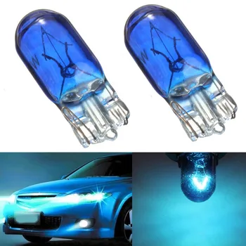 10x de 12V 5W T10 194 501 W5W Azul Vidro do Carro do Bulbo de Halogênio Automóvel Sinal Interior da Lâmpada da Luz do Carro Lâmpadas de Faróis