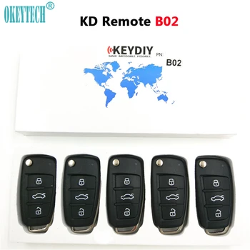 OkeyTech 5PCS KEYDIY Série B B02 KD Remoto 3 Botões de Controle Remoto Universal Chave B-Série para o KD MINI KD900 KD900+ URG200