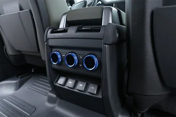 Liga De Prata/Vermelho/ Azul Traseira Do Carro Condicionador De Ar Botão De Anéis Tampa De Acabamento Para Land Rover Defender 110 130 2020 Acessórios Do Carro