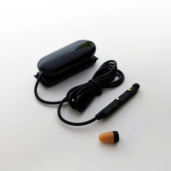 Micro fone de ouvido caixa de mini cápsula de microfone remoto botão + rodo, exame